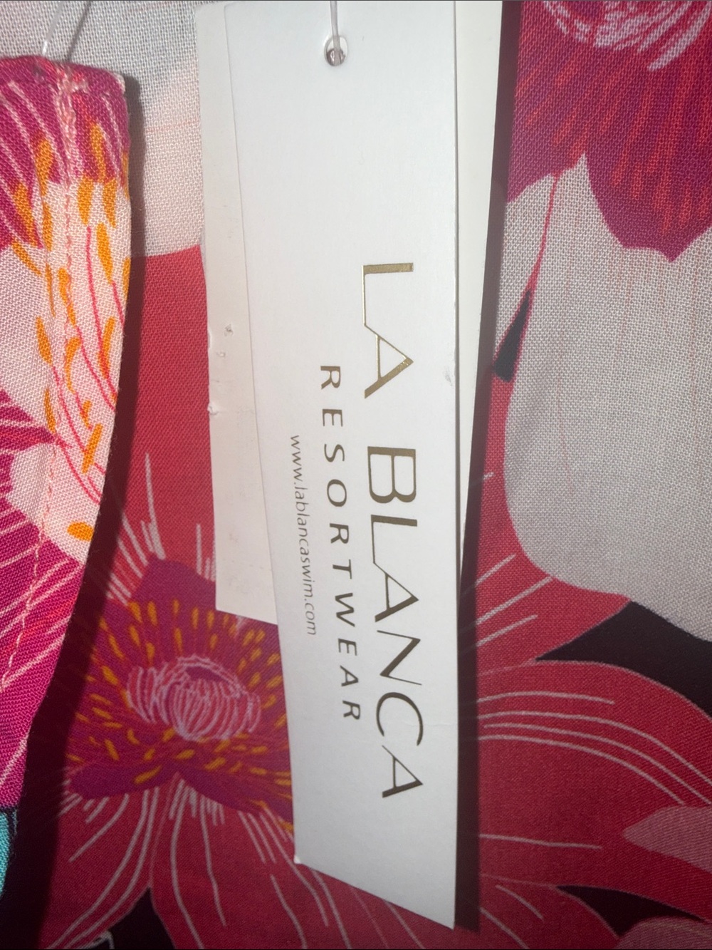 La Blanca "In Full Bloom" floral-print tunic swim cover-up XS NWT - Picture 6 of 8